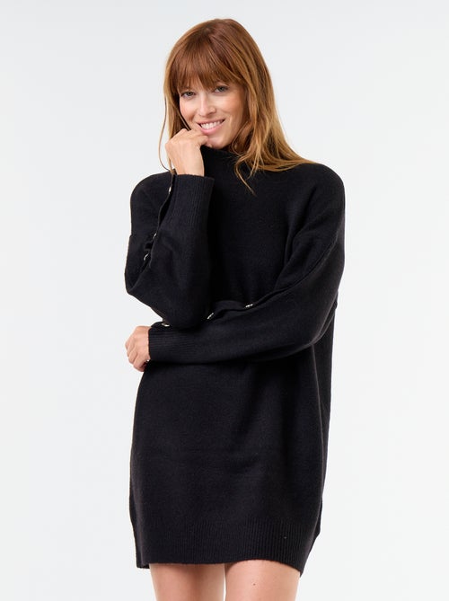 Robe pull avec boutons martelés - Kiabi Robe pull avec boutons martelés - Kiabi