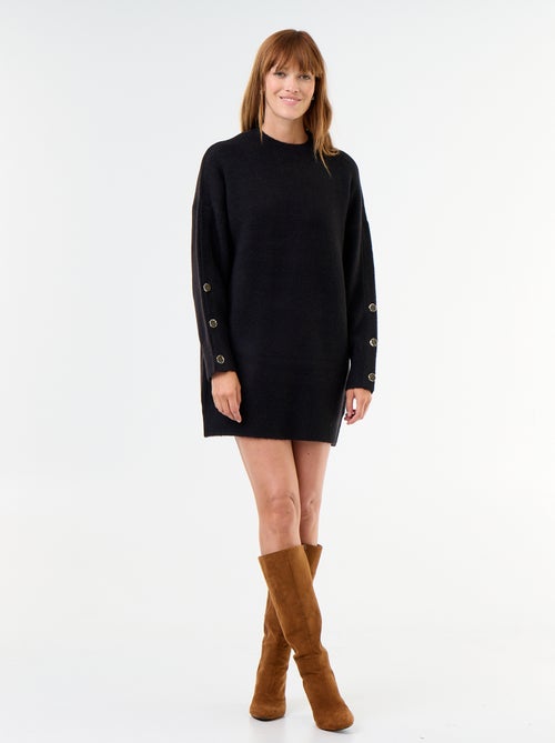 Robe pull avec boutons martelés - Kiabi Robe pull avec boutons martelés - Kiabi