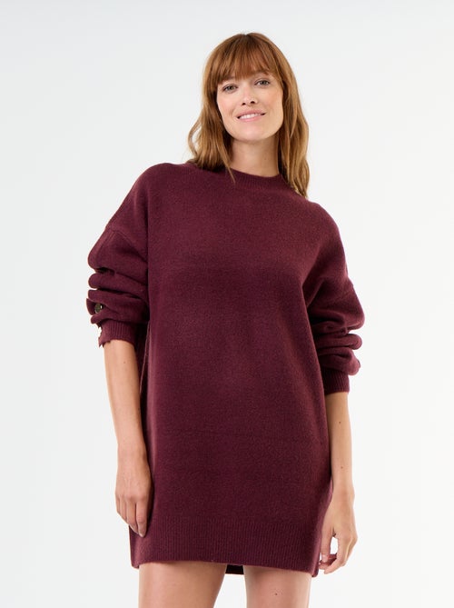 Robe pull avec boutons martelés - Kiabi Robe pull avec boutons martelés - Kiabi