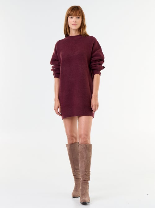 Robe pull avec boutons martelés - Kiabi Robe pull avec boutons martelés - Kiabi