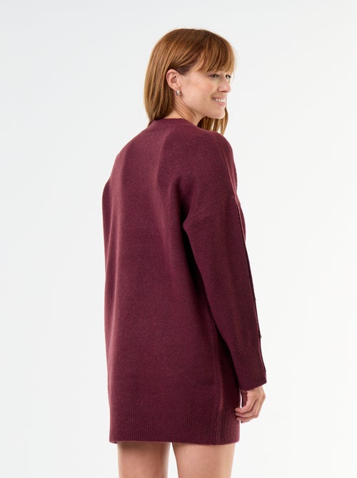 Robe pull avec boutons martelés - Kiabi Robe pull avec boutons martelés - Kiabi