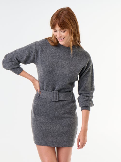 Robe pull avec ceinture - Kiabi Robe pull avec ceinture - Kiabi