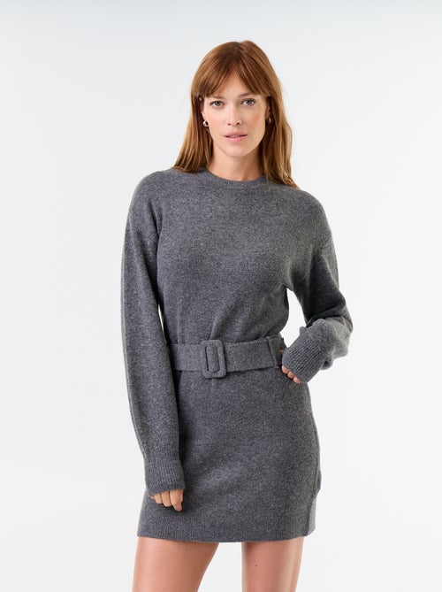 Robe pull avec ceinture - Kiabi Robe pull avec ceinture - Kiabi