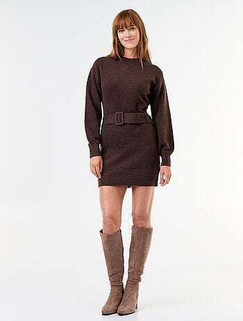 Robe pull avec ceinture