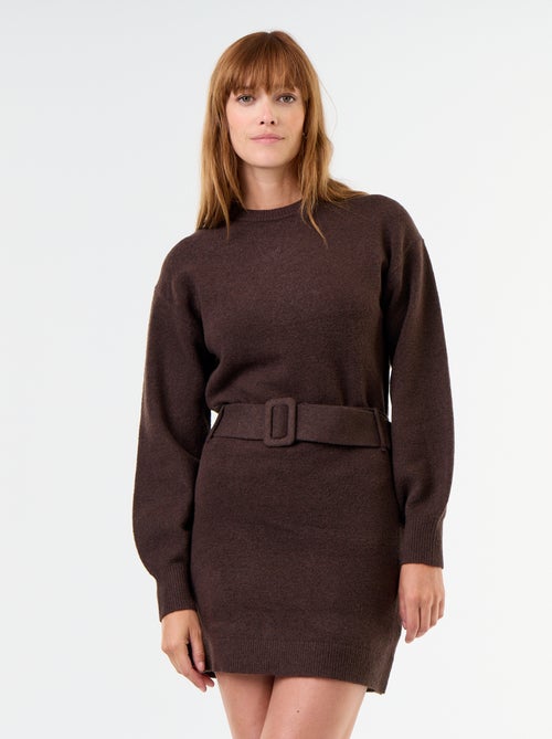Robe pull avec ceinture - Kiabi Robe pull avec ceinture - Kiabi