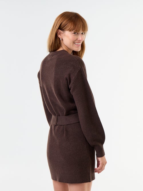 Robe pull avec ceinture - Kiabi Robe pull avec ceinture - Kiabi