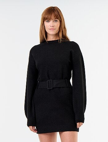Robe pull avec ceinture