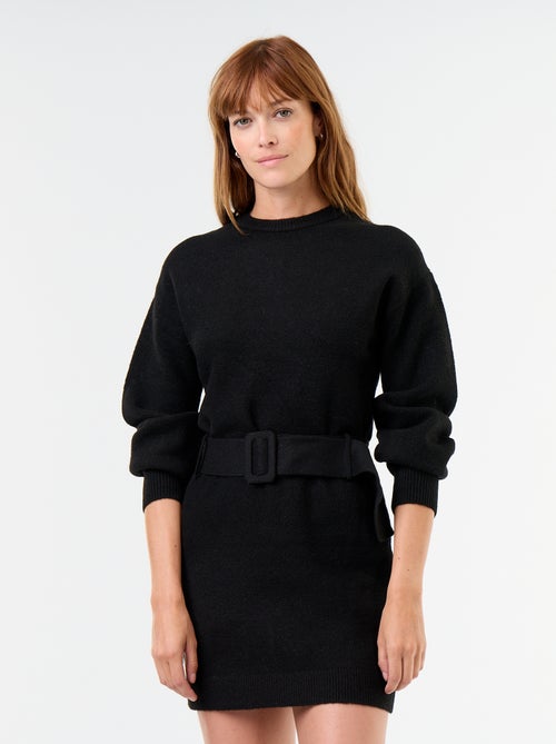 Robe pull avec ceinture - Kiabi Robe pull avec ceinture - Kiabi
