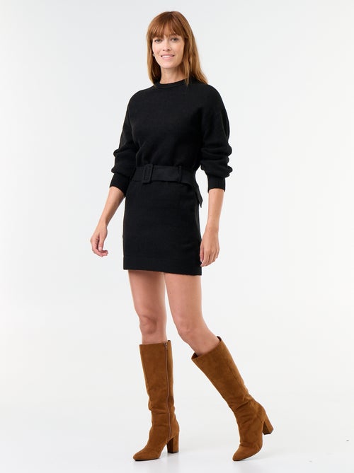 Robe pull avec ceinture - Kiabi Robe pull avec ceinture - Kiabi