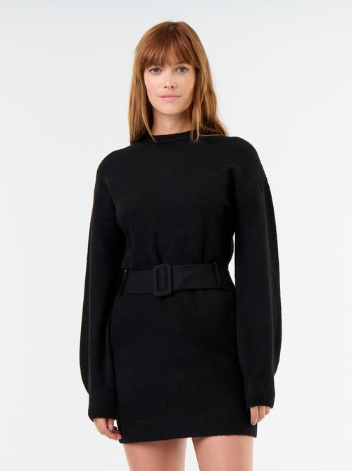 Robe pull avec ceinture - Kiabi Robe pull avec ceinture - Kiabi