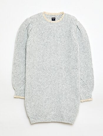 Robe pull avec col en dentelle