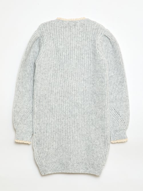 Robe pull avec col en dentelle - Kiabi