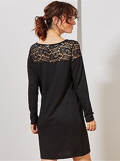 Robe pull avec dentelle 'JDY' - Kiabi