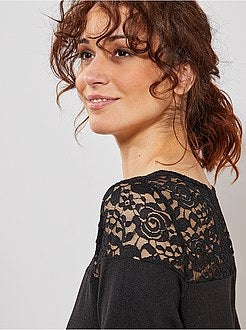 Robe pull avec dentelle 'JDY' - Kiabi