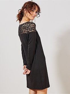 Robe pull avec dentelle 'JDY' - Kiabi