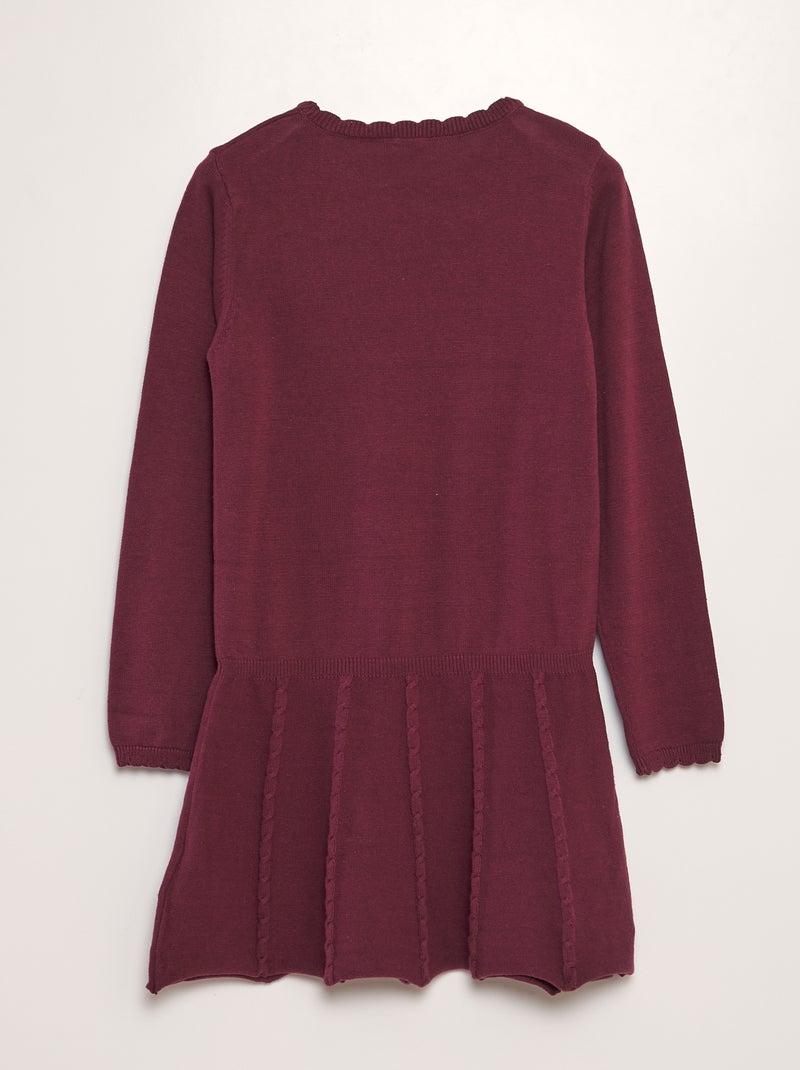 Robe pull avec étoiles en sequins Rouge - Kiabi