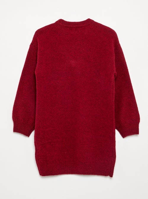 Robe pull avec grand nœud devant 'Noël' - Kiabi