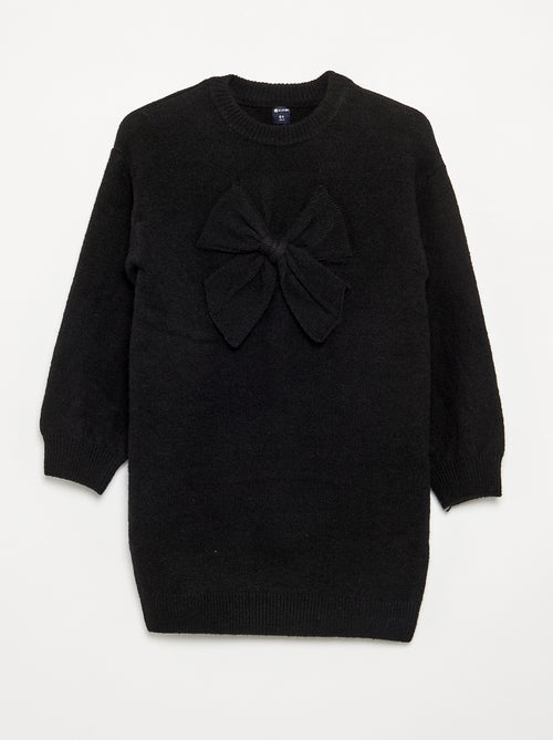 Robe pull avec grand nœud devant - Kiabi Robe pull avec grand nœud devant - Kiabi
