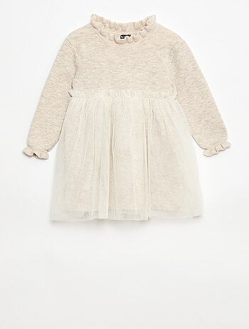 Robe pull avec jupe en tulle