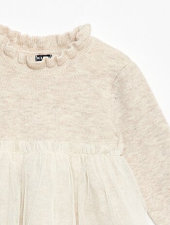 Robe pull avec jupe en tulle