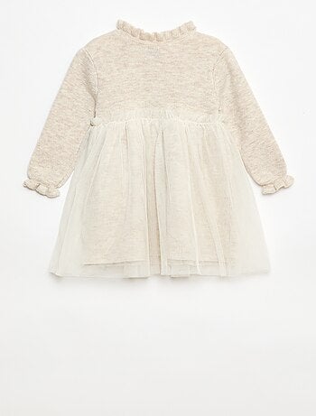Robe pull avec jupe en tulle