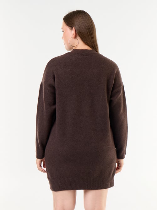 Robe pull avec manches boutonnées - Kiabi Robe pull avec manches boutonnées - Kiabi