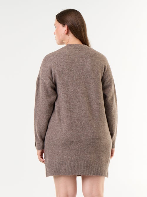 Robe pull avec manches boutonnées - Kiabi Robe pull avec manches boutonnées - Kiabi