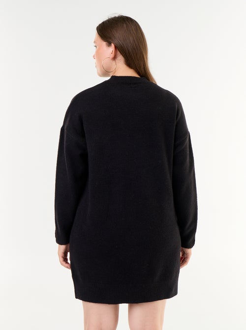 Robe pull avec manches boutonnées - Kiabi Robe pull avec manches boutonnées - Kiabi