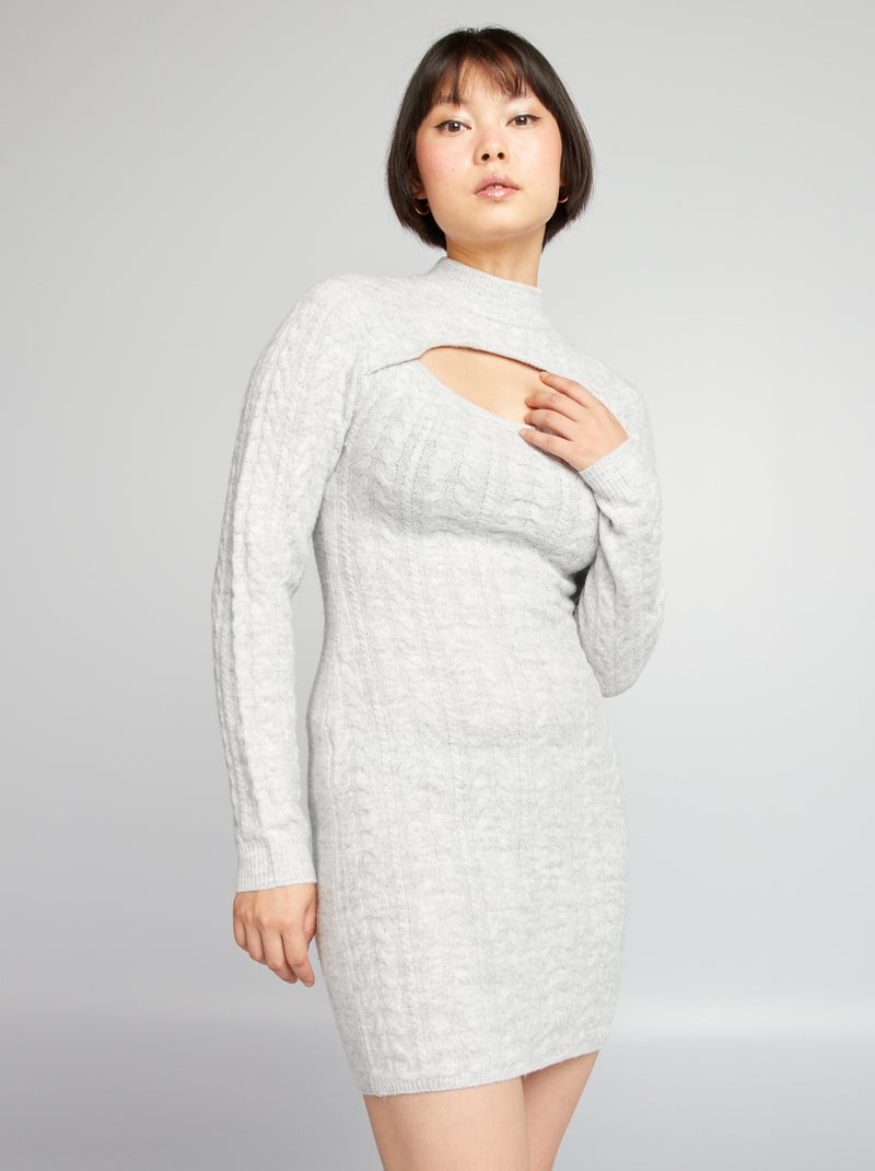 Robe Pull Buffalo David Bitton Massima - Col Montant - Design Fairisle - Confection Féminine