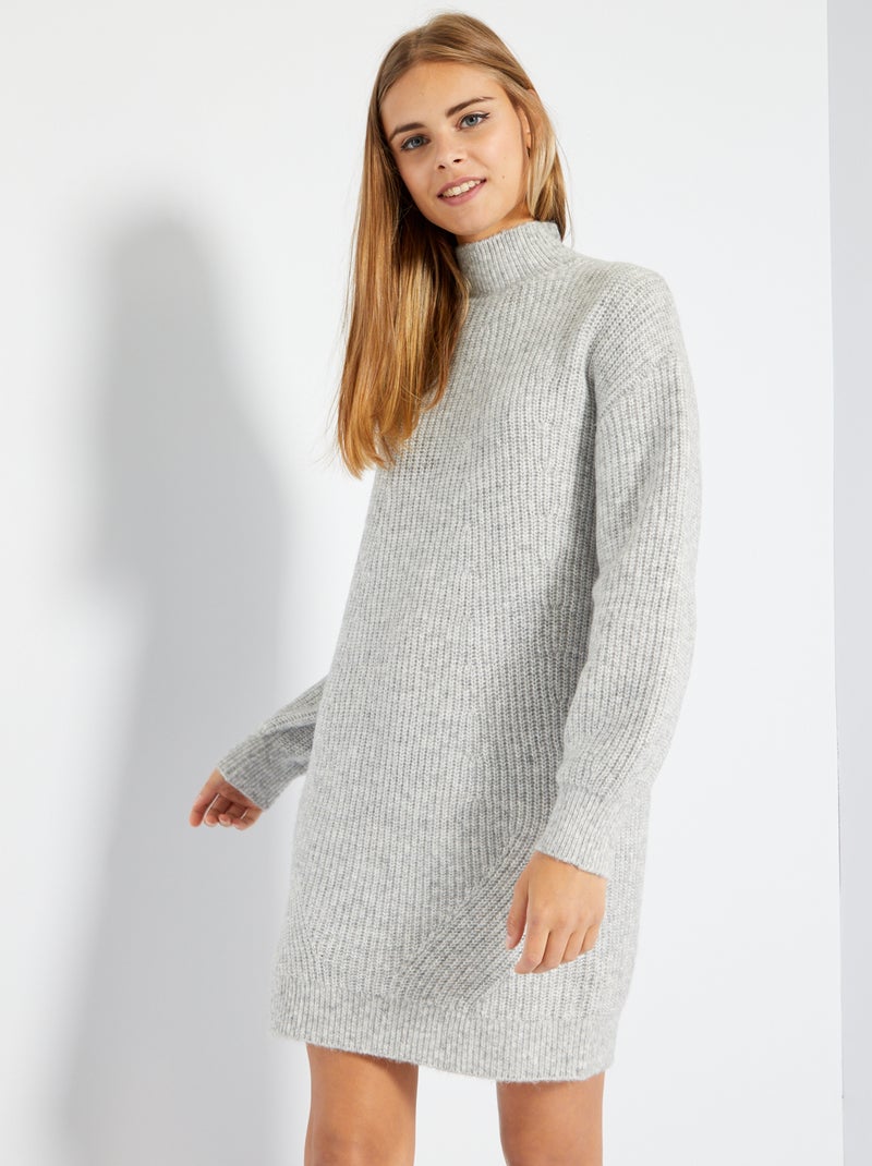 Col Montant Robe Laine Kiabi Robe Pull Col Montant Gris Kiabi