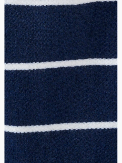 Robe-pull col polo rayée - Damart - Kiabi