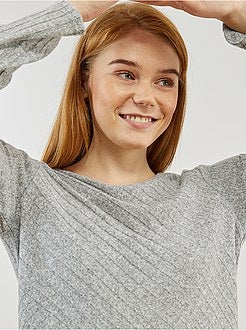 Robe pull côtelée - Kiabi