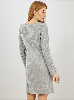 Robe pull côtelée - Kiabi