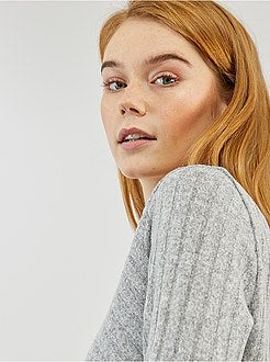 Robe pull côtelée - Kiabi