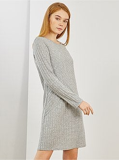 Robe pull côtelée - Kiabi