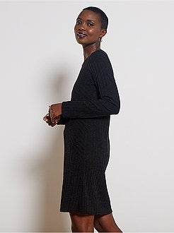 Robe pull côtelée - Kiabi