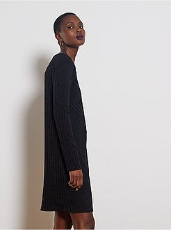 Robe pull côtelée - Kiabi
