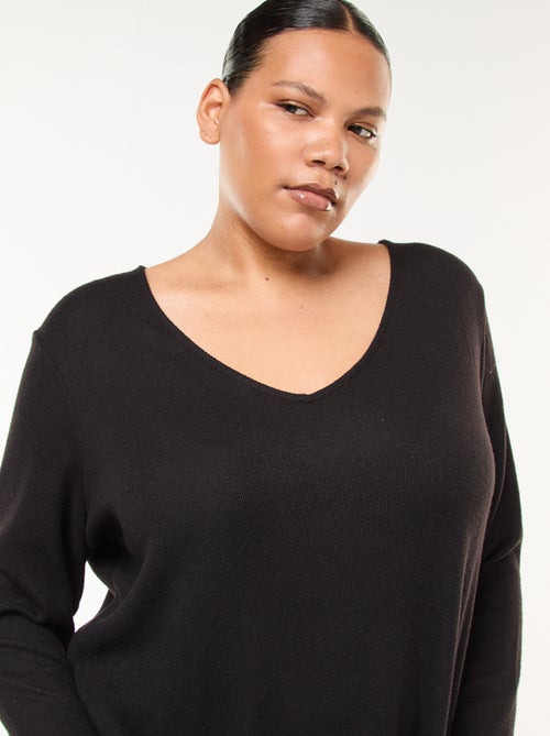 Robe pull coupe courte en maille lourde - Kiabi