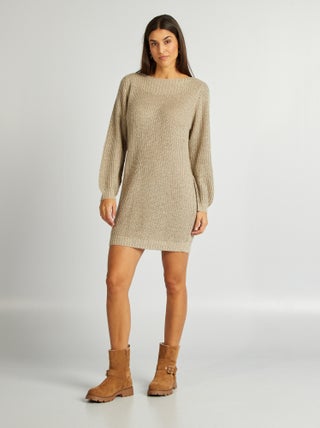 Robe pull courte en tricot