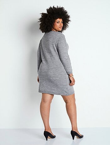 Robe pull courte maille fantaisie - Afibel