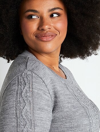 Robe pull courte maille fantaisie - Afibel