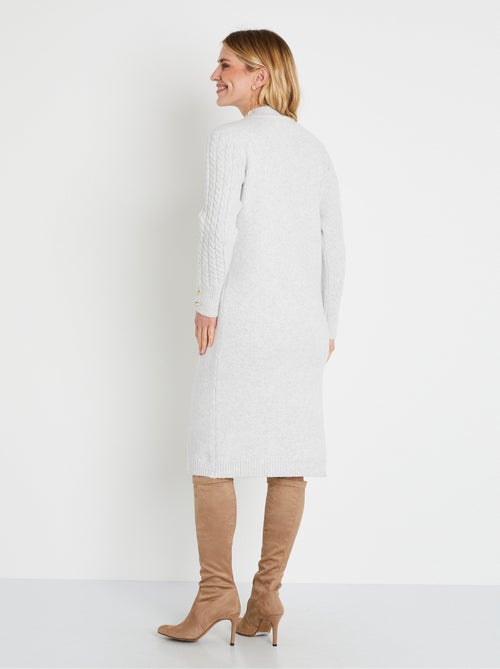 Robe-pull courte tricot uni col rond - Kiabi