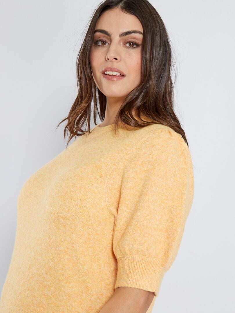 Robe pull courte 'Vero Moda Curve' Jaune orangé - Kiabi