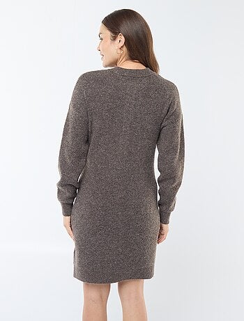 Robe pull d'allaitement à ouverture boutonnée
