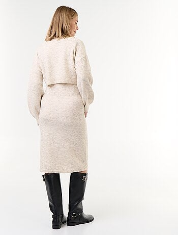 Robe pull de maternité 2-en-1