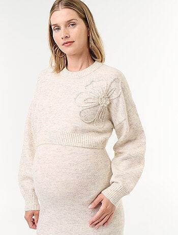 Robe pull de maternité 2-en-1