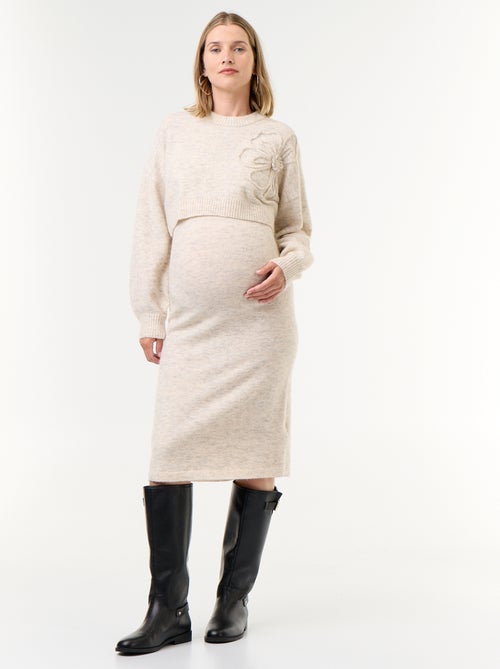 Robe pull de maternité 2-en-1 - Kiabi