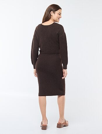 Robe pull de maternité 2-en-1