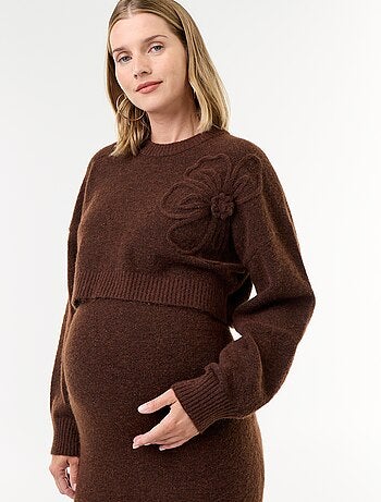 Robe pull de maternité 2-en-1