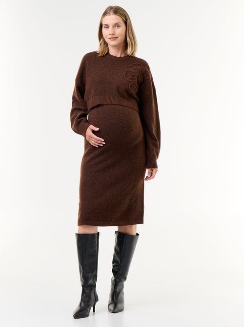 Robe pull de maternité 2-en-1 - Kiabi